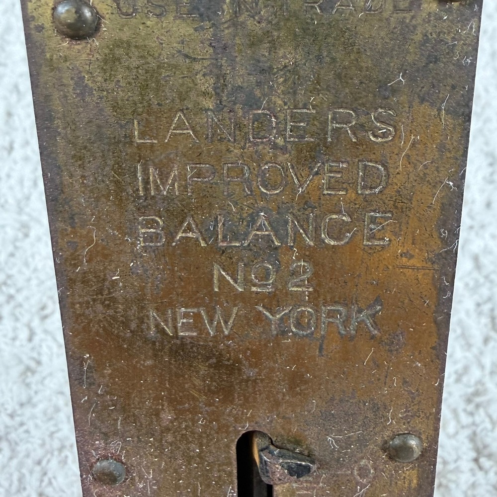 Vintage Landers Improved Balance No 2 New York Hanging Scale Industrial Unique - Picture 3 of 7